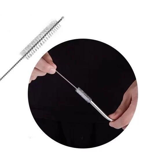 Reusable Cocktail Stainless Steel Drinking Straws with Brush1